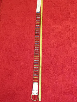 Cintura Nani bianca con strass multicolor