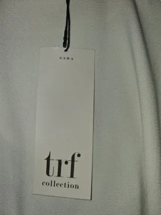 Vestido Zara Blanco Talla S Nuevo con Etiqueta