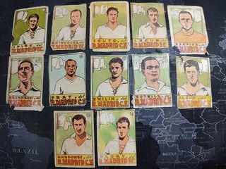 12 Cromos Real Madrid 1942 Originales E.Bruguera
