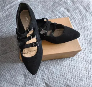 Zapatos JessyRoss Ante Negro Talla 38