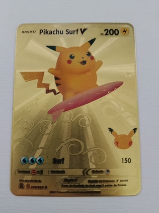 Cartas Pokémon Metálicas Doradas V