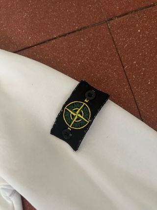 Sudadera Stone Island Blanca Talla L Parche