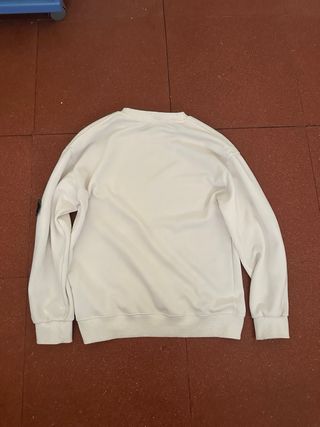 Sudadera Stone Island Blanca Talla L Parche