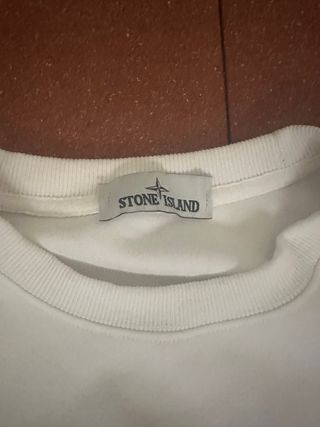 Sudadera Stone Island Blanca Talla L Parche