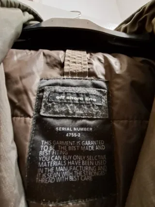 Chaquetón Off Shore marrón Hombre