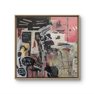 Cuadro abstracto moderno grande estilo Basquiat