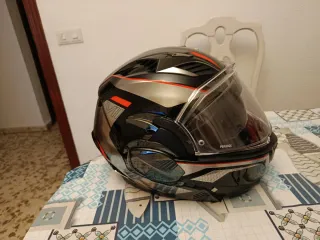 Casco Modular Ls2 Valiant II Negro y plata