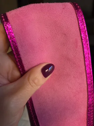 Cintura fucsia con interno scamosciato