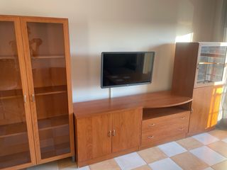 Muebles de salón madera y cristal