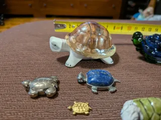 Lote de 10 figuras de tortugas decorativas