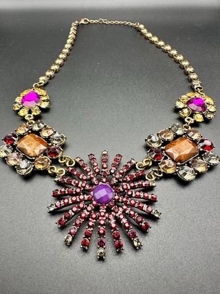 Collar Vintage Estilo Joya Antiguo Multicolor