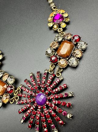 Collar Vintage Estilo Joya Antiguo Multicolor