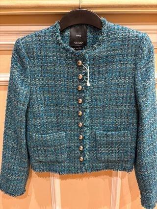 Chaqueta Mango Tweed Azul nueva sin estrenar