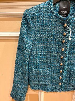 Chaqueta Mango Tweed Azul nueva sin estrenar
