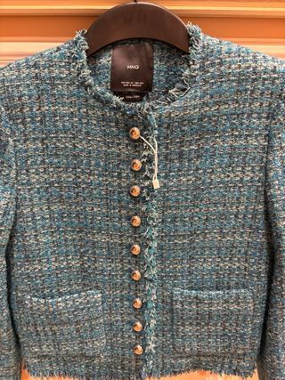Chaqueta Mango Tweed Azul nueva sin estrenar