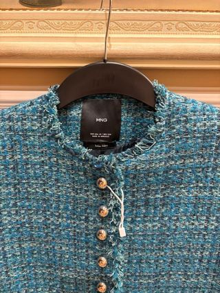 Chaqueta Mango Tweed Azul nueva sin estrenar