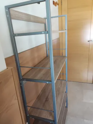 Estantería Industrial 5 Baldas Madera y Metal