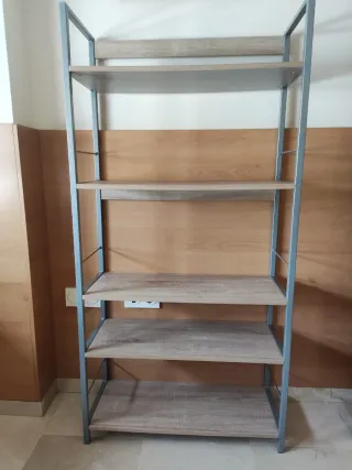 Estantería Industrial 5 Baldas Madera y Metal