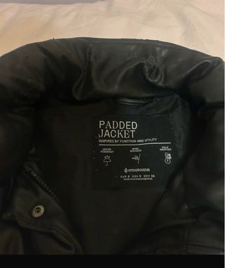 Chaqueta Padded, Negra Talla s, muy abrigadora