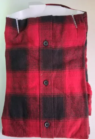 Camisa cuadros roja y negra Primark Talla XL