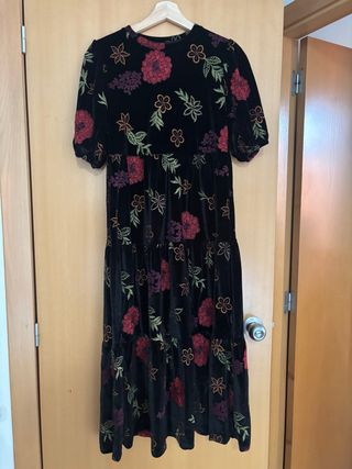 Vestido Desigual terciopelo bordado boho