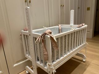 Minicuna colecho madera blanca