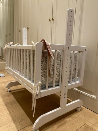 Minicuna colecho madera blanca