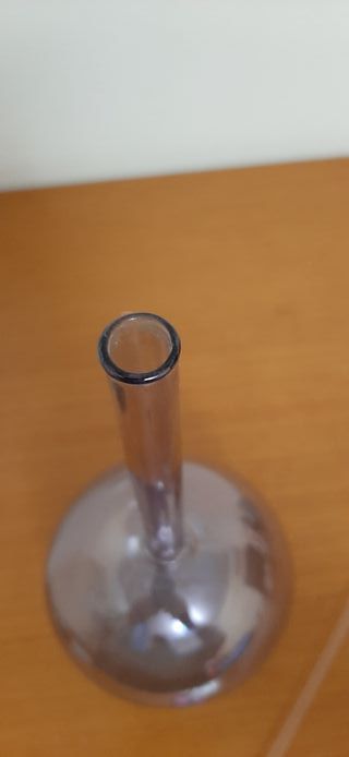 Set Vaso Vetro Murano Viola Trasparente