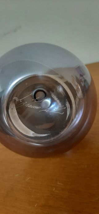 Set Vaso Vetro Murano Viola Trasparente