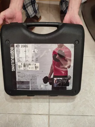 Kit Pesas Body Building 20kg Decathlon