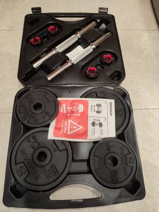 Kit Pesas Body Building 20kg Decathlon