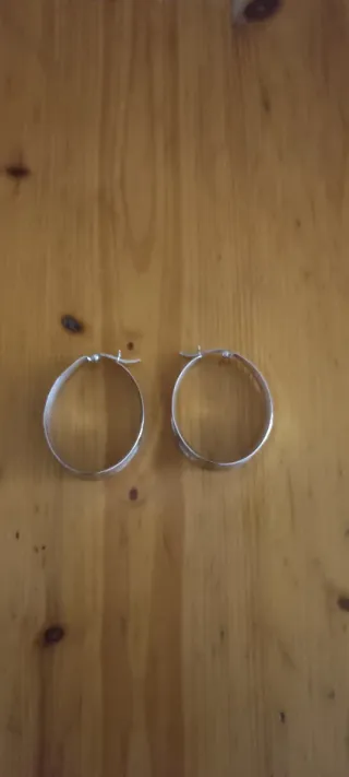 Aros plata gruesos 4,5cm largo,3,5cm ancho,1cm