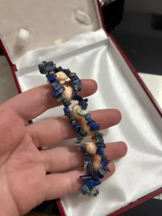 Bracciale Lapislazzuli con Rose