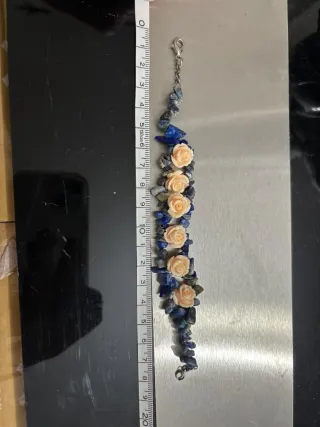 Bracciale Lapislazzuli con Rose