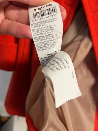 Abrigo naranja talla S