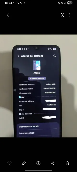 Samsung Galaxy A05s Negro