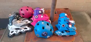 Patines y cascos infantiles Talla ajustable