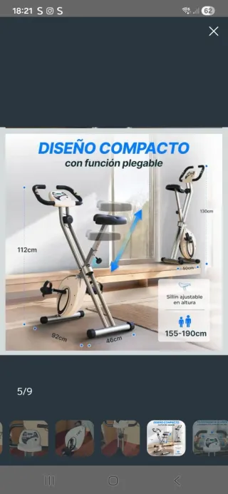 Bicicleta Estática Plegable F-BIKE