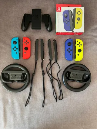 Consola Nintendo Switch con mandos y accesorios
