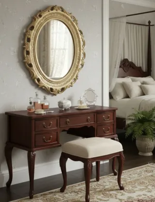 Specchio Ovale Barocco Dorato Vintage