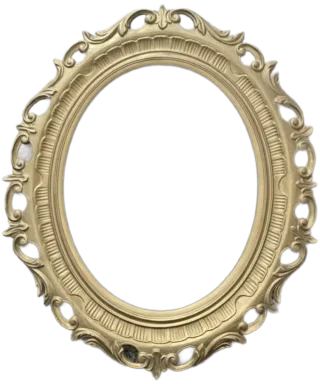 Specchio Ovale Barocco Dorato Vintage