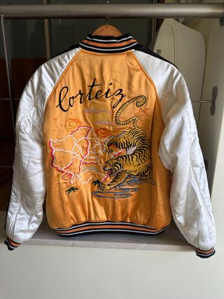 Corteiz Satin Reversible Jacket 'Black/Yellow'