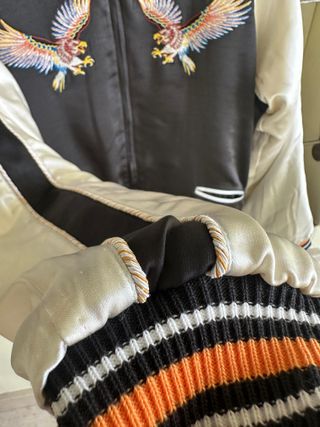 Corteiz Satin Reversible Jacket 'Black/Yellow'