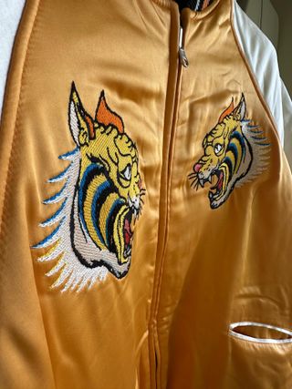 Corteiz Satin Reversible Jacket 'Black/Yellow'