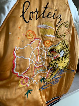 Corteiz Satin Reversible Jacket 'Black/Yellow'