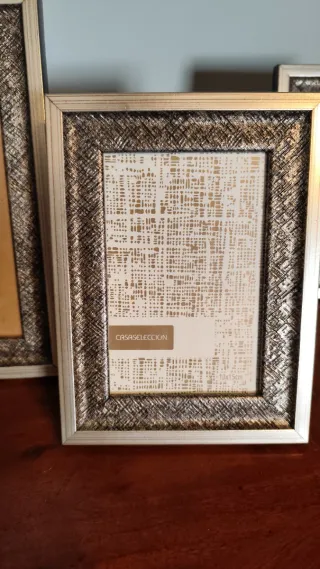 Set 4 Marcos de Fotos Plateados