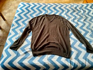 Jersey hombre azul y gris