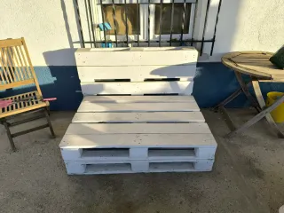 2 Sofás de Palets Blanco