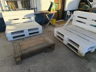 2 Sofás de Palets Blanco
