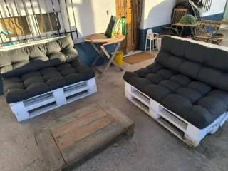 2 Sofás de Palets Blanco